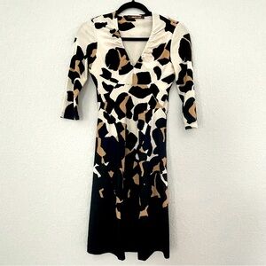 Vintage Roberto Cavalli leopard or giraffe animal print dress, size 38 (small)
